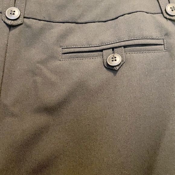 Optimum Structured Pleat Capri Dress Pant Black 4 - Picture 4 of 8